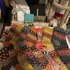 🌻3/$10 Colorful Patterned Socks